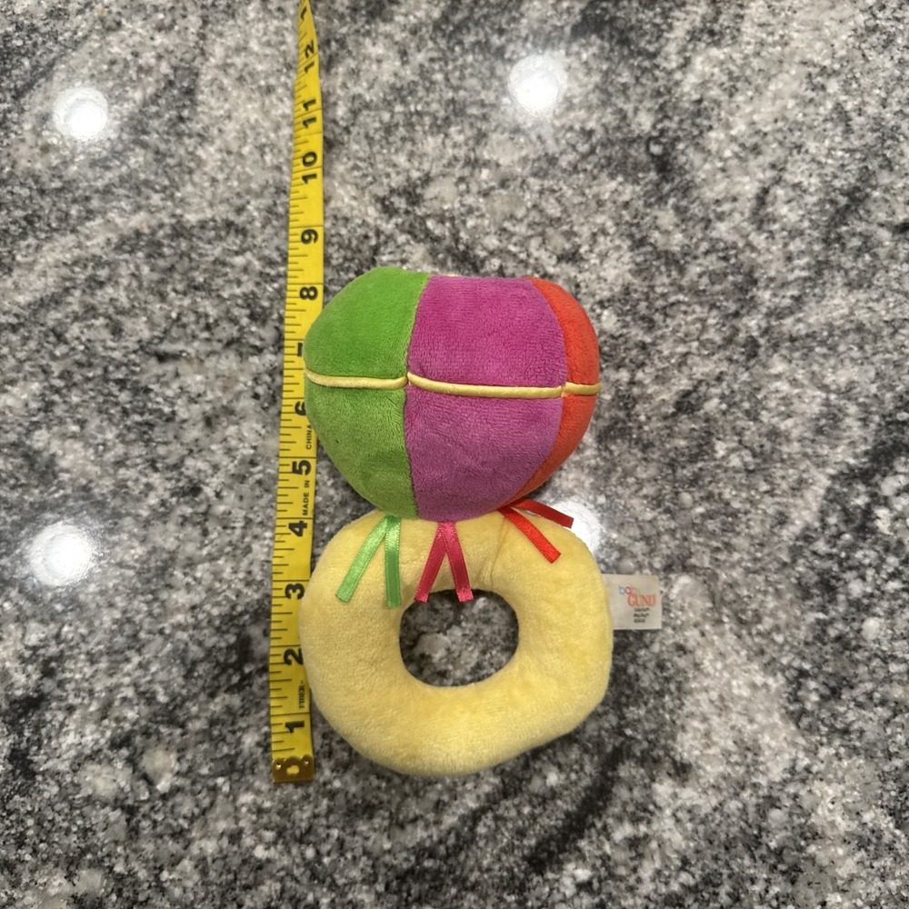Baby Gund Color Fun Bling Ring Musical Mirror Round Ring Plush Rainbow‎ Yellow